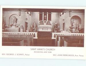 Unused Pre-Chrome CHURCH SCENE Rochester New York NY L5114