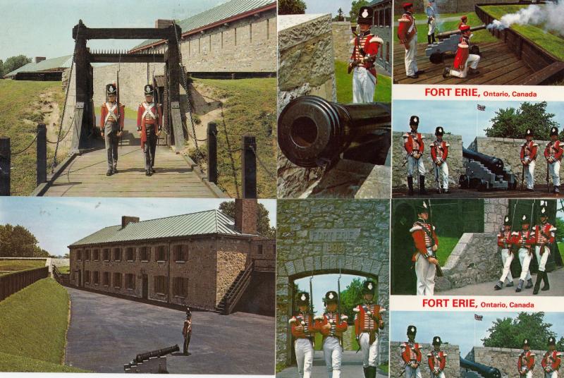 Old Fort Erie Ontario Canada 4x Canadian Military Postcard s