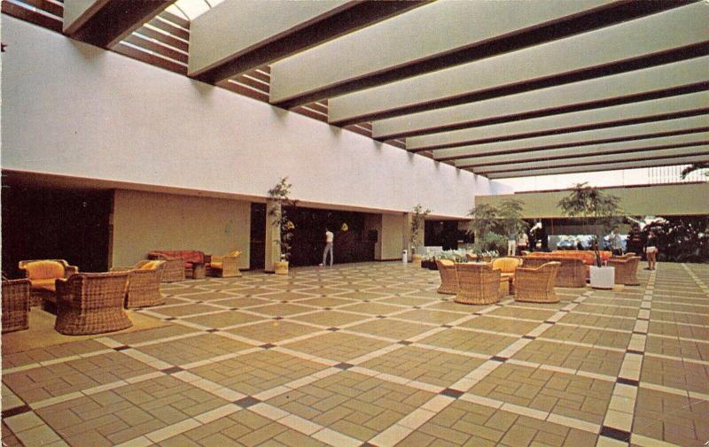 Dorado Puerto Rico 1960s Postcard Lobby at Cerromar Beach Hotel 