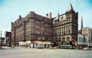York, PA Pennsylvania  COLONIAL HOTEL Eugen Jacob's Mens Wear~50's Cars Postcard