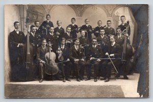 RPPC 1913  Stadtkapelle  Orchestra   Kremsmunster  Austria Postcard