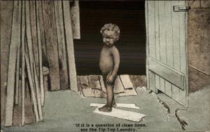 Naked Island Baby Tip Top Laundry - Cincinnatti OH Starchroom Pub Co Postcard