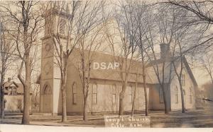 C95/ Crete Nebraska Ne Real Photo RPPC Postcard 1909 Congregational Church