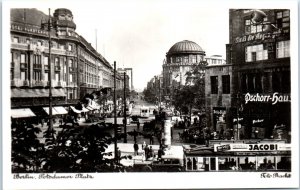 Potsdamer Platz Intersection Berlin Germany Real Photo Postcard