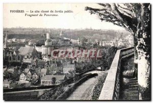 Old Postcard Fougeres The Public Garden Panorama Fragment class website