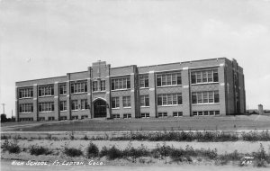 H85/ Ft Lupton Colorado RPPC Postcard c1930s High School Building  65