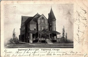 Englewood Men's Club, Englewood, Chicago IL c1908 Vintage Postcard A66