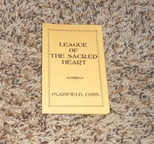 1945 League Of The Sacred Heart Plainfield CT Connecticut Member Dues Booklet