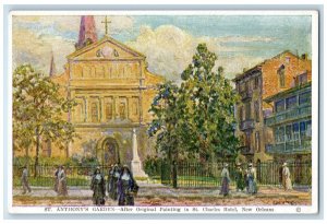 St. Anthony's Garden St. Charles Hotel Railroad Advertising New Orleans Postcard