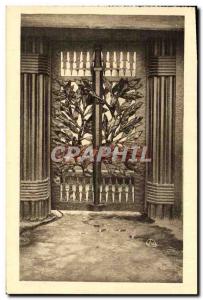 Old Postcard Monument Bayonet Trench Porte d & # 39entree wrought iron Militaria