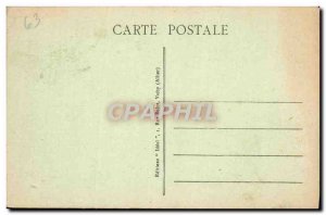 Old Postcard L & # 39Auvergne Picturesque Lake Chambon and view of the old ca...