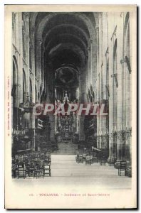 Postcard Old Toulouse Interior of Saint Sernin