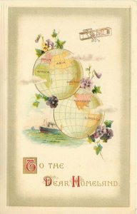 C-1910 Early Aircraft Globe #2377 Postcard 20-306
