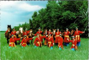 Canada's National Riding Dancing Cossacks Dauphin Manitoba Vintage Postcard O01