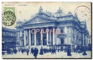 Brussels Old Postcard Stock Exchange