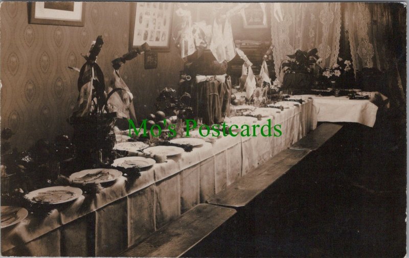 Food Postcard - Christmas Feast - Plates of Food - Social History Ref.RS33586