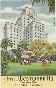 Hotel Westward Ho Hotel Downtown Phoenix Arizona View from Patio