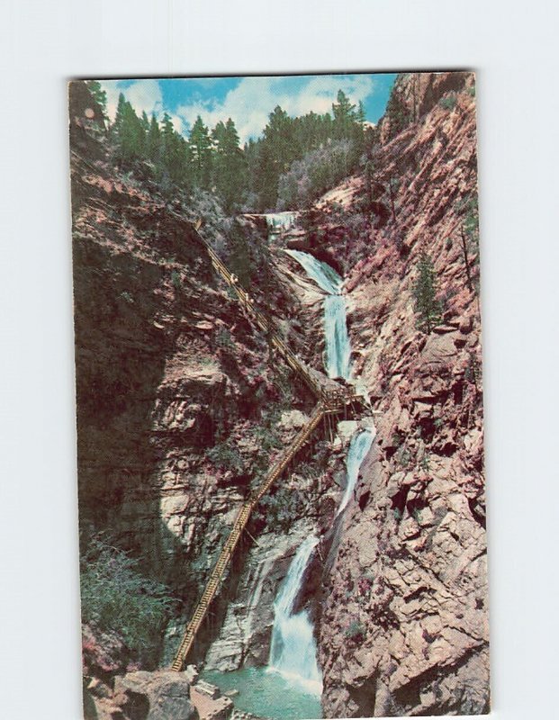 Postcard Famous Seven Falls, Colorado Springs, Colorado