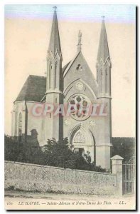 Old Postcard Le Havre Sainre Address and Our Lady of the Waves