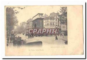  Paris (10th) Vintage Postcard the door Saint Martin