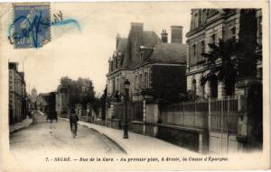 CPA SEGRE - Rue de la Gare-Au premier plan a droite la Casse d'Epargne (207343)