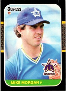 1986 Donruss Baseball Card Mike Morgan Seattle Mariners sk12320