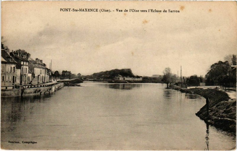 CPA Pont-Sainte-Maxence - Vue de l'Oise vers l'Ecluse de Sarron (1032462)