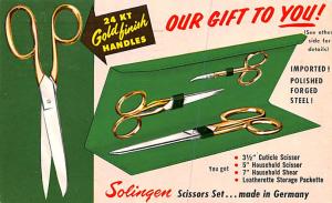 Solingen Scissors Set Advertising Postal Used Unknown 