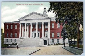 1910's ANNAPOLIS MARYLAND MD STATE HOUSE NEW WING GEORGE W JONES POSTCARD