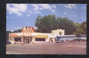 SAINT ST. GEORGE UTAH BIG HAND CAFÉ RESTAURANT BUS DEPOT ADVERTISING POSTCARD