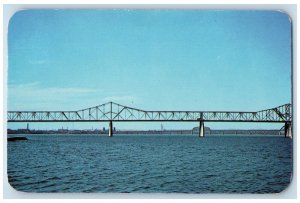 1952 George Rogers Clark Memorial Bridge Louisville Kentucky KY Posted Postcard