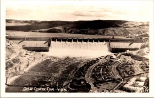 Real Photo Postcard Grand Coulee Dam Columbia River Washington