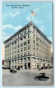 EL PASO, Texas TX ~ FIRST NATIONAL BANK Building ca 1920s   Postcard