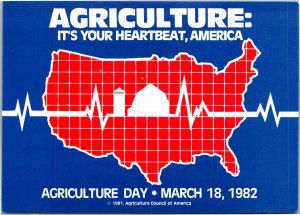 Postcard Advertising Agriculture Day advertisement 1982