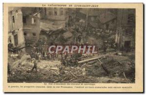 Old Postcard Firefighters cataastrophe the Lyon Saint Jean View d & # 39ensem...