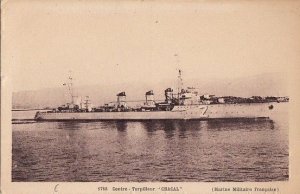Postcard Ship Contre Torpilleur Chacal