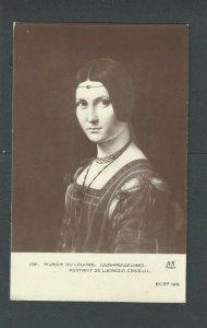 Postcards The Louvre Paris Leonardo Da Vinci Portrait Of Lucrezia Criuelli