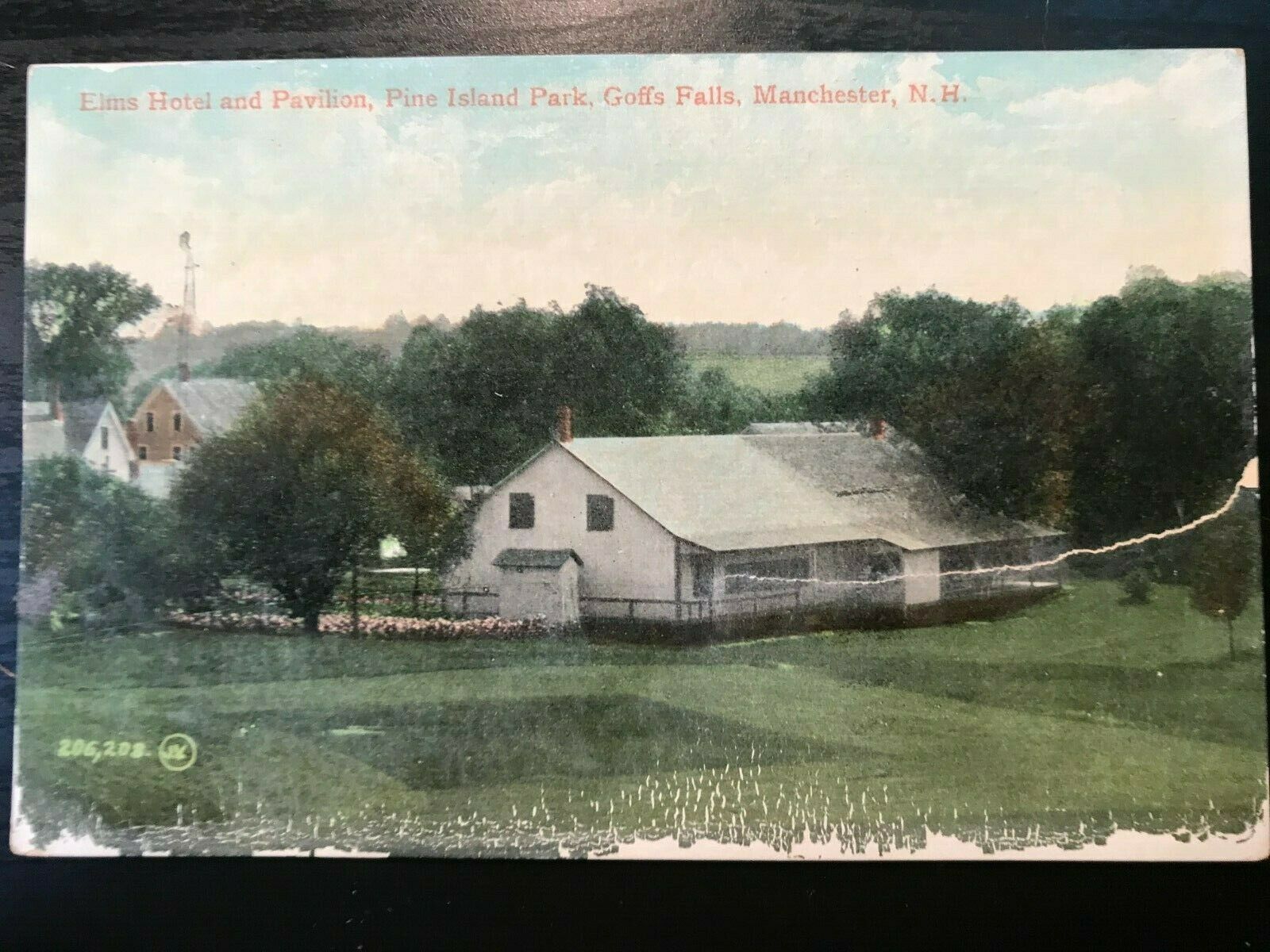 Vintage Postcard 19071915 Elms Hotel Pine Island Park Goffs Falls