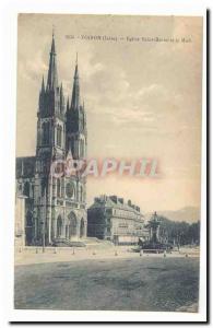 Voiron Postcard Ancient Church St. Brune and Mail