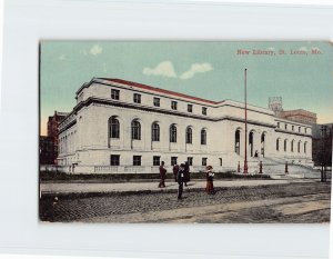 Postcard New Library, St. Louis, Missouri