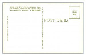 Postcard IL Chicago Michigan Avenue Art Institute Vintage Standard View Card 