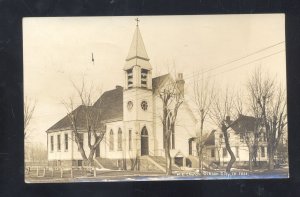 RPPC GIBSON CITY ILLINOIS METHODIST EPISCOPAL CHURCH REAL PHOTO POSTCARD