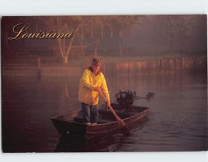 Postcard Fisherman in the Sportsman's Paradise Louisiana USA