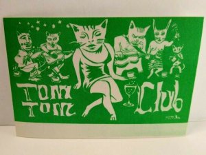 Tom Tom Club Backstage Pass Original Vintage New Wave Beatnik Cats Band Green