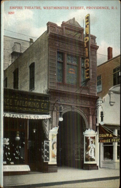 Providence RI Empire Theatre Westminster St. Posters & Signs c1910 Postcard