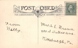 P.F. Volland & Co., Lady With Mirror, Boy &  Jack-O-Lantern, PC U23564