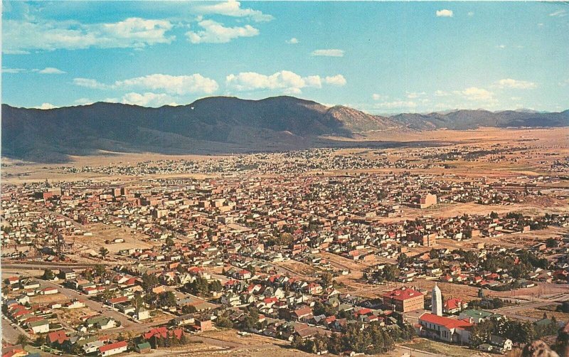 Postcard Montana Butte View School of Mines The Flat 1950s Lauretta 22-13231