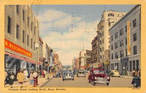 Reno Nevada Virginia Street Looking North Antique Postcard K36440