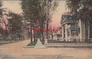 Postcard South Highland Ave  South 9th St Chanute Kansas KS