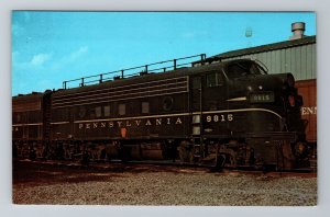 Trains - Pennsylvania #9815, GM Model F7 Locomotive, Chrome Postcard 